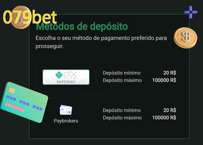 O cassino 079betbet oferece uma grande variedade de métodos de pagamento